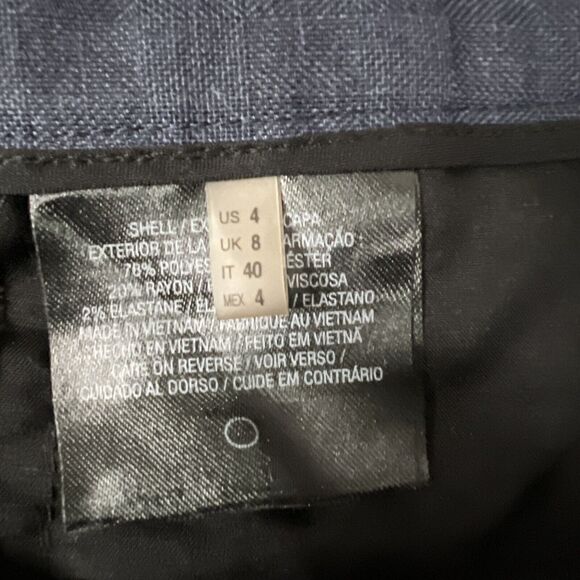 Tahari Dress Pants Womens 4 Blue Flat Front Pockets Business - Picture 7 of 13